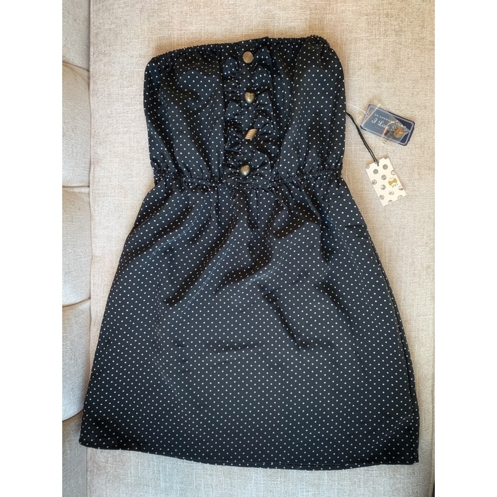 Strapless Short Black Dress - New